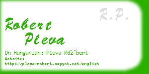 robert pleva business card